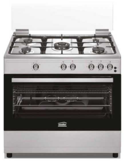 فرن سمفير 90 سم ستيل رؤوس نحاس